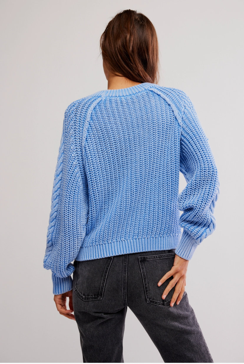 Frankie Cable Sweater - Blue