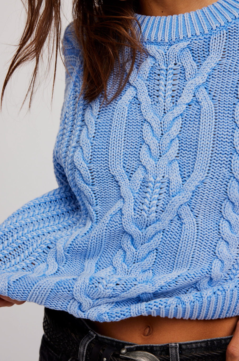Frankie Cable Sweater - Blue