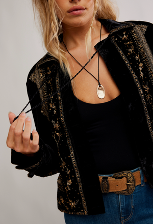 Maxxie Embellished Velvet Jacket