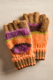 Super Stripe Gloves - Coral