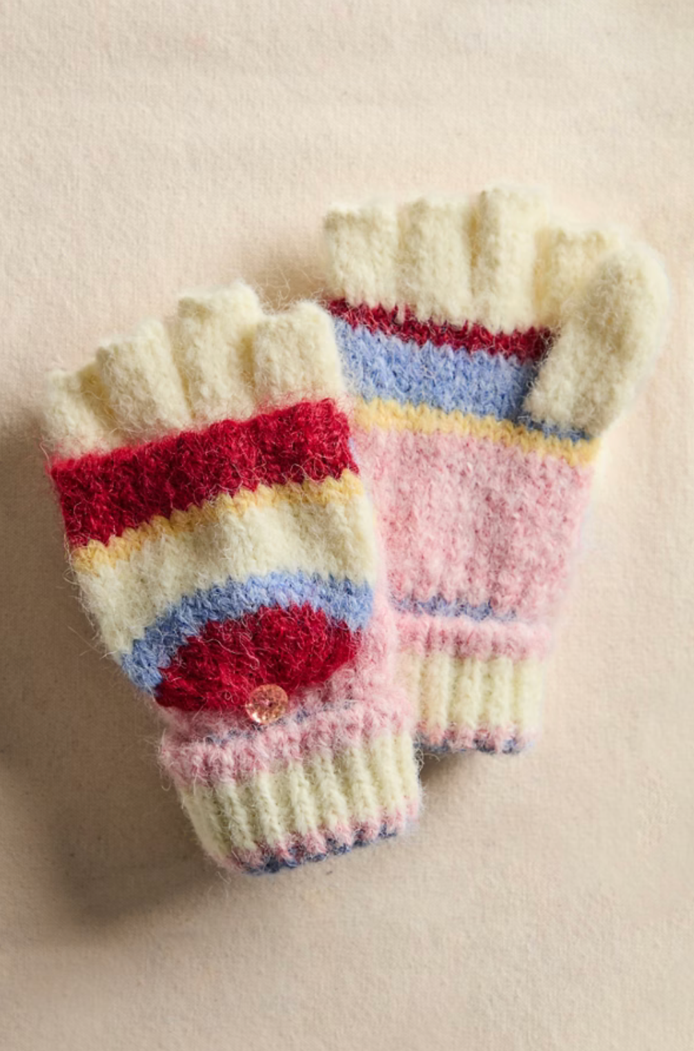 Super Stripe Gloves - Ivory