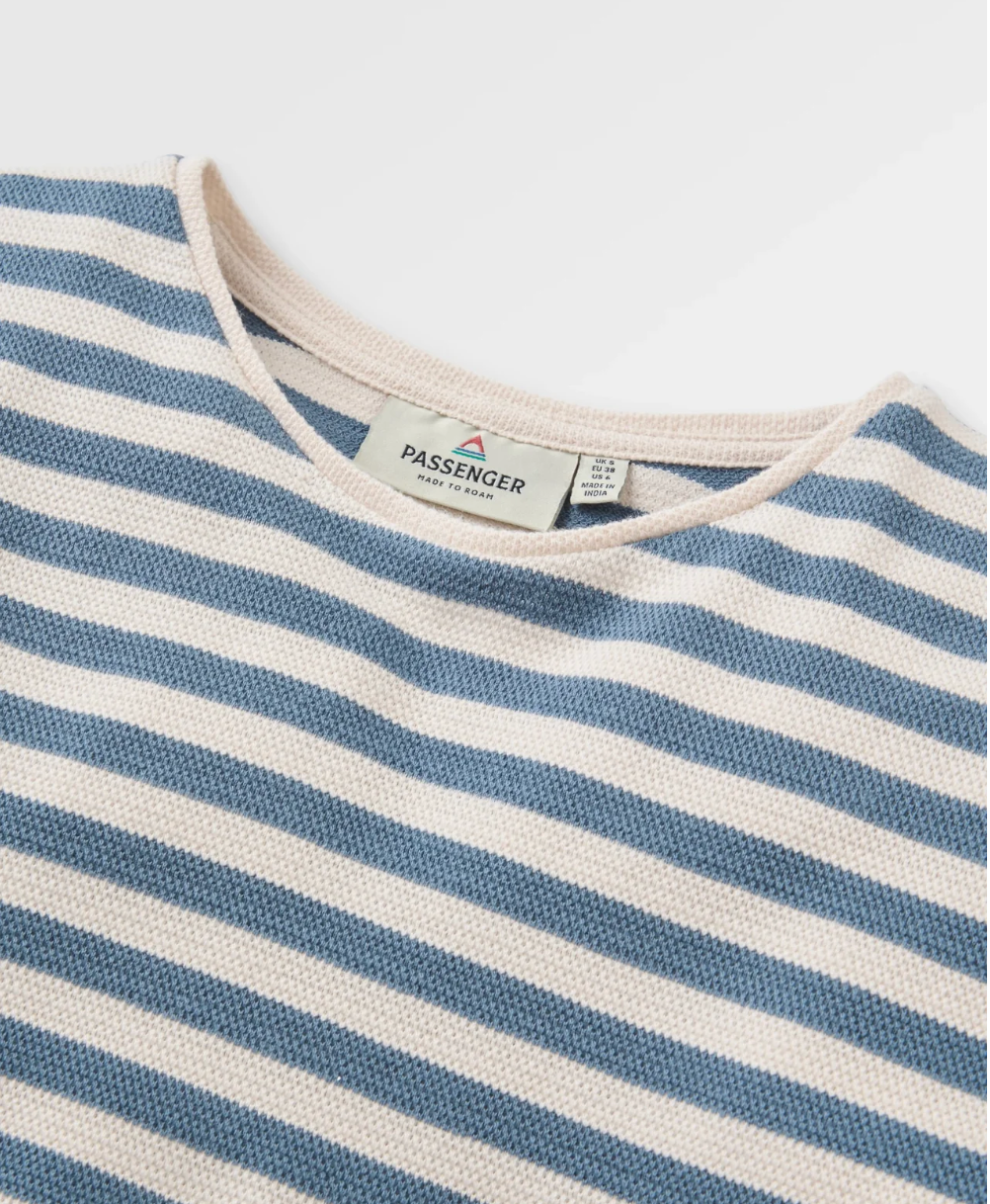 Panorama Striped LS T-Shirt - Stormy Blue