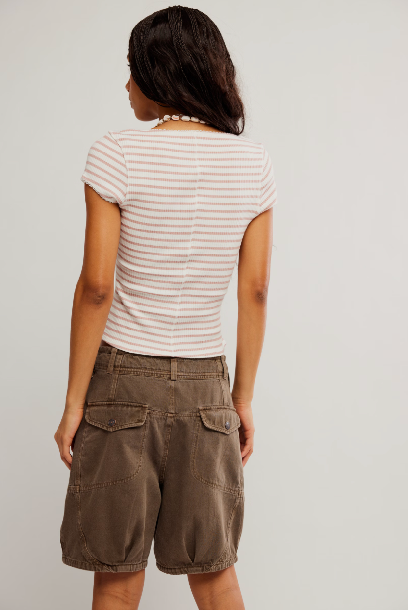 MOST WANTED STRIPED CARDI - IVORY