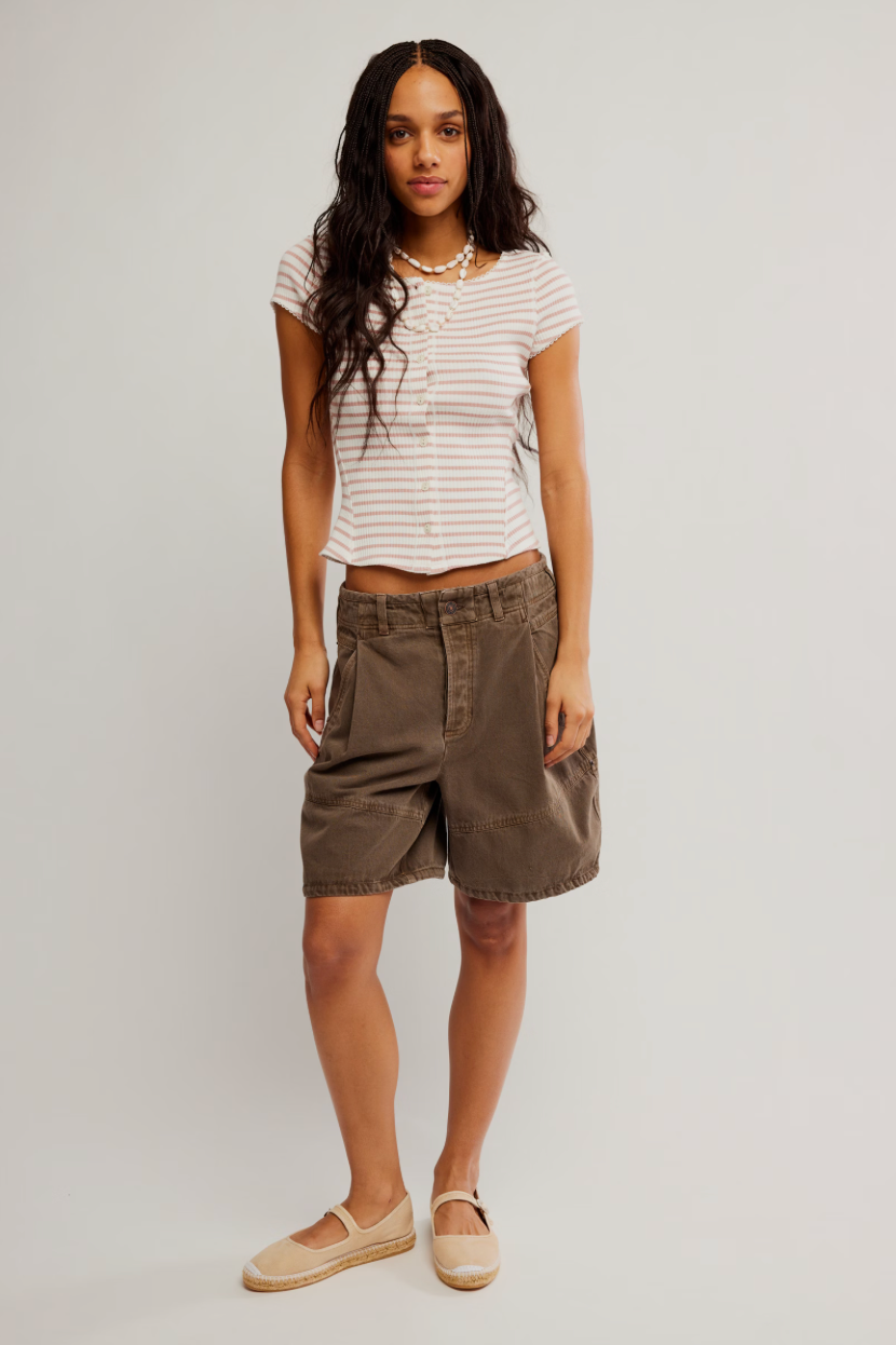 MOST WANTED STRIPED CARDI - IVORY