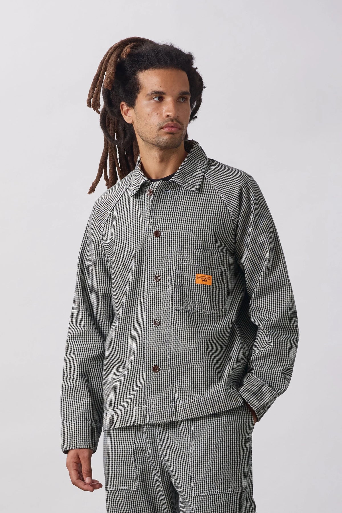 House Gingham FOH Overshirt - Black