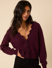 Crochet V Neck Cardigan