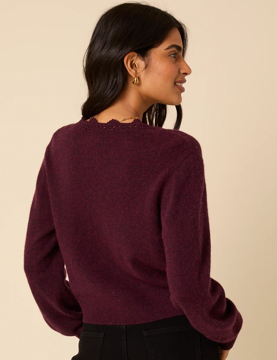Crochet V Neck Cardigan