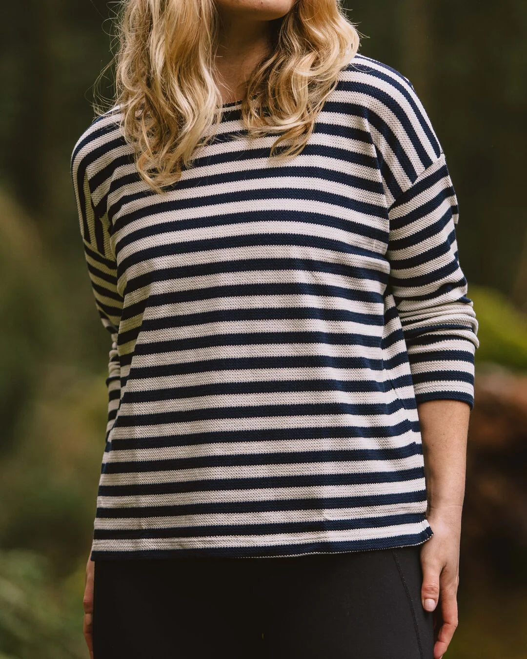 Panorama Striped LS T-Shirt Deep Navy