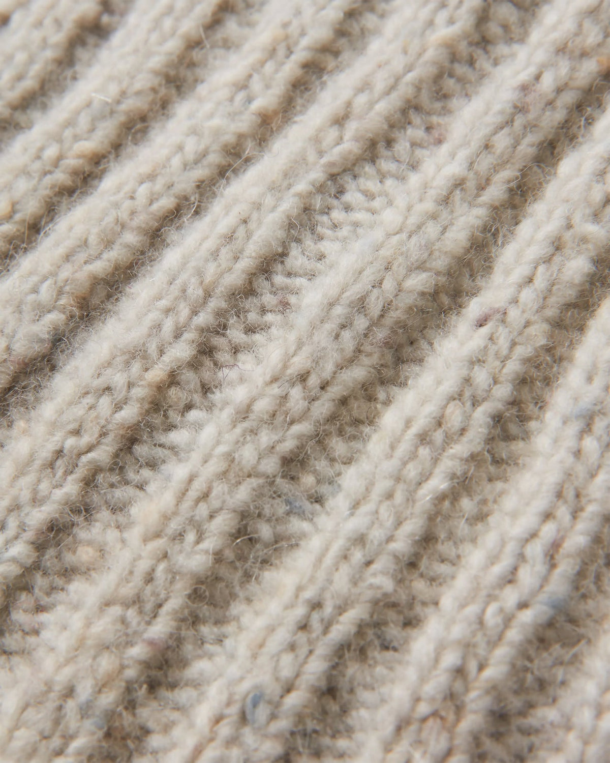 Fisherman Merino Wool Beanie - Vintage White