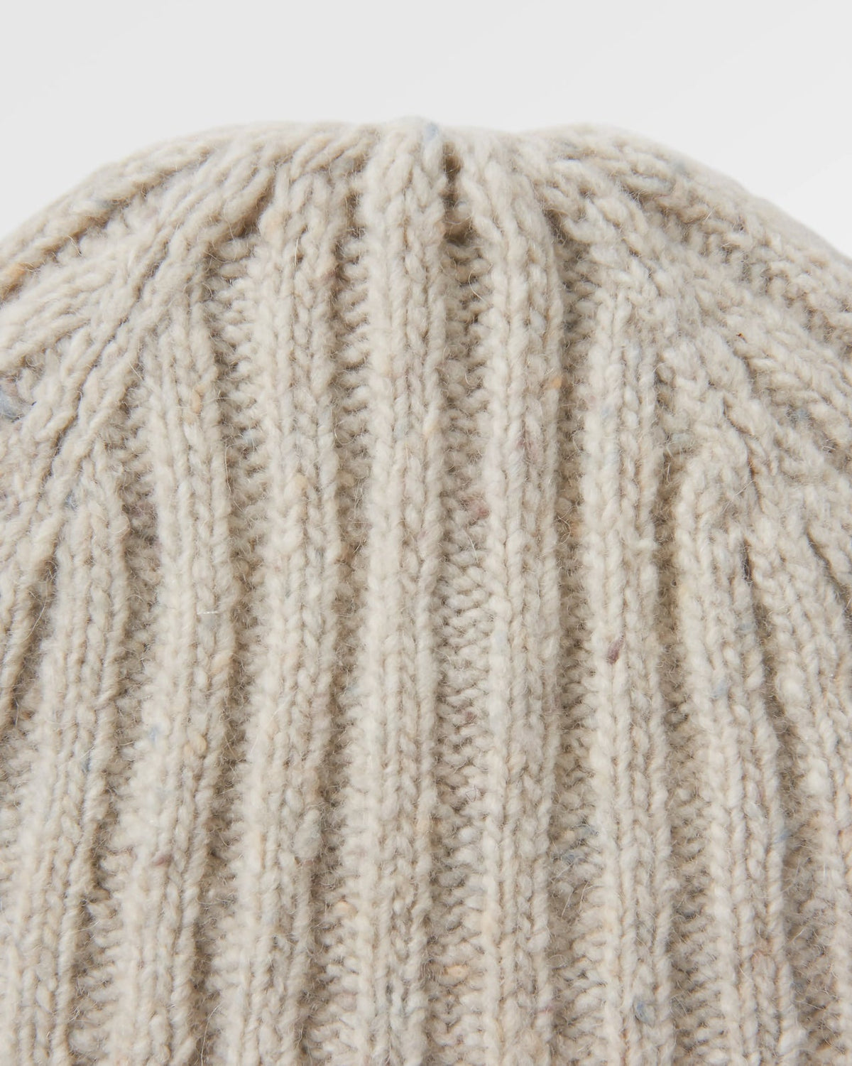 Fisherman Merino Wool Beanie - Vintage White