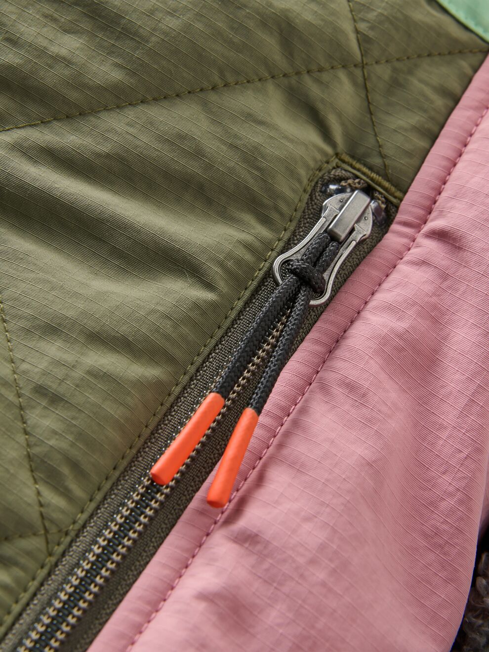 Lara Quilted Jacket Grey Marl/Dusty Olive