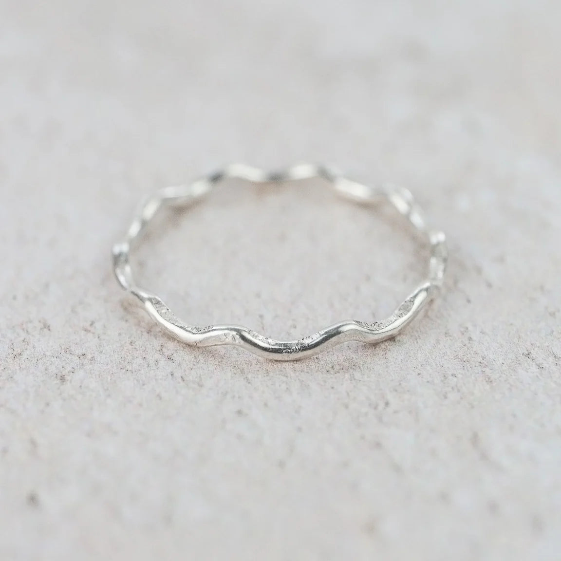 Sterling Silver Geo Wave Stacking Ring