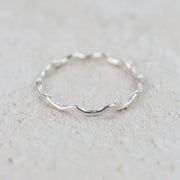 Sterling Silver Geo Wave Stacking Ring