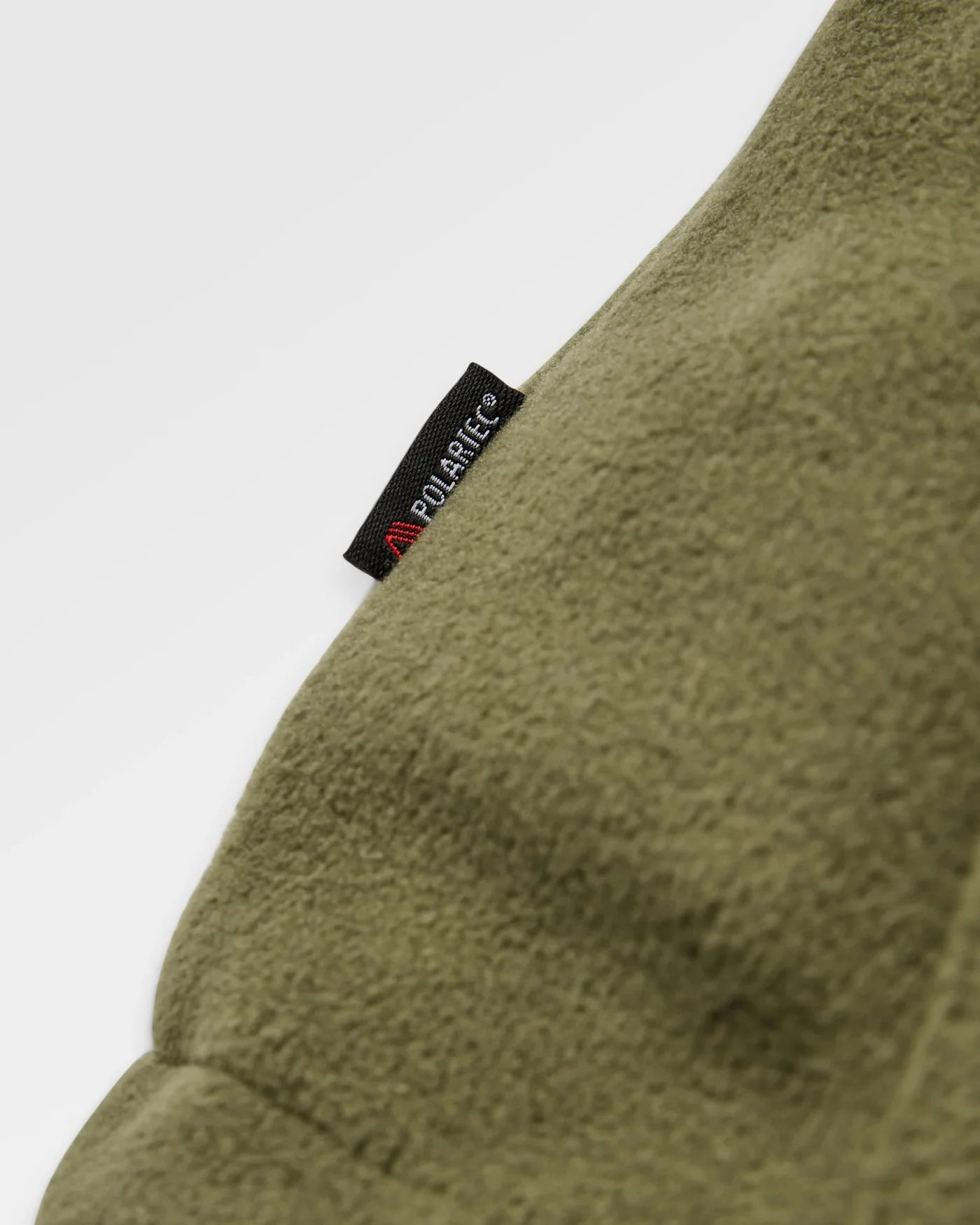 Woodland Hooded 1/2 Zip Recycled Polar Fleece Black/Khaki