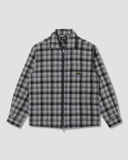 ZIP SHIRT - CHARCOAL PLAID