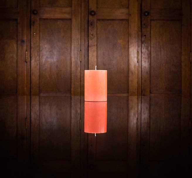 10cm Small SOLID Rust Pillar Candle: 6