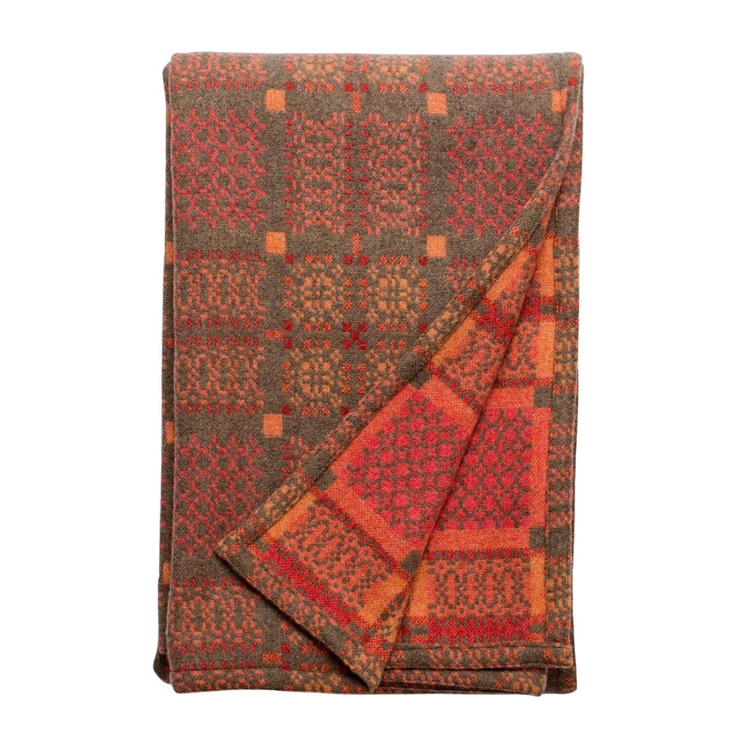 Knot Garden Throws and Blankets: Copper / THROW