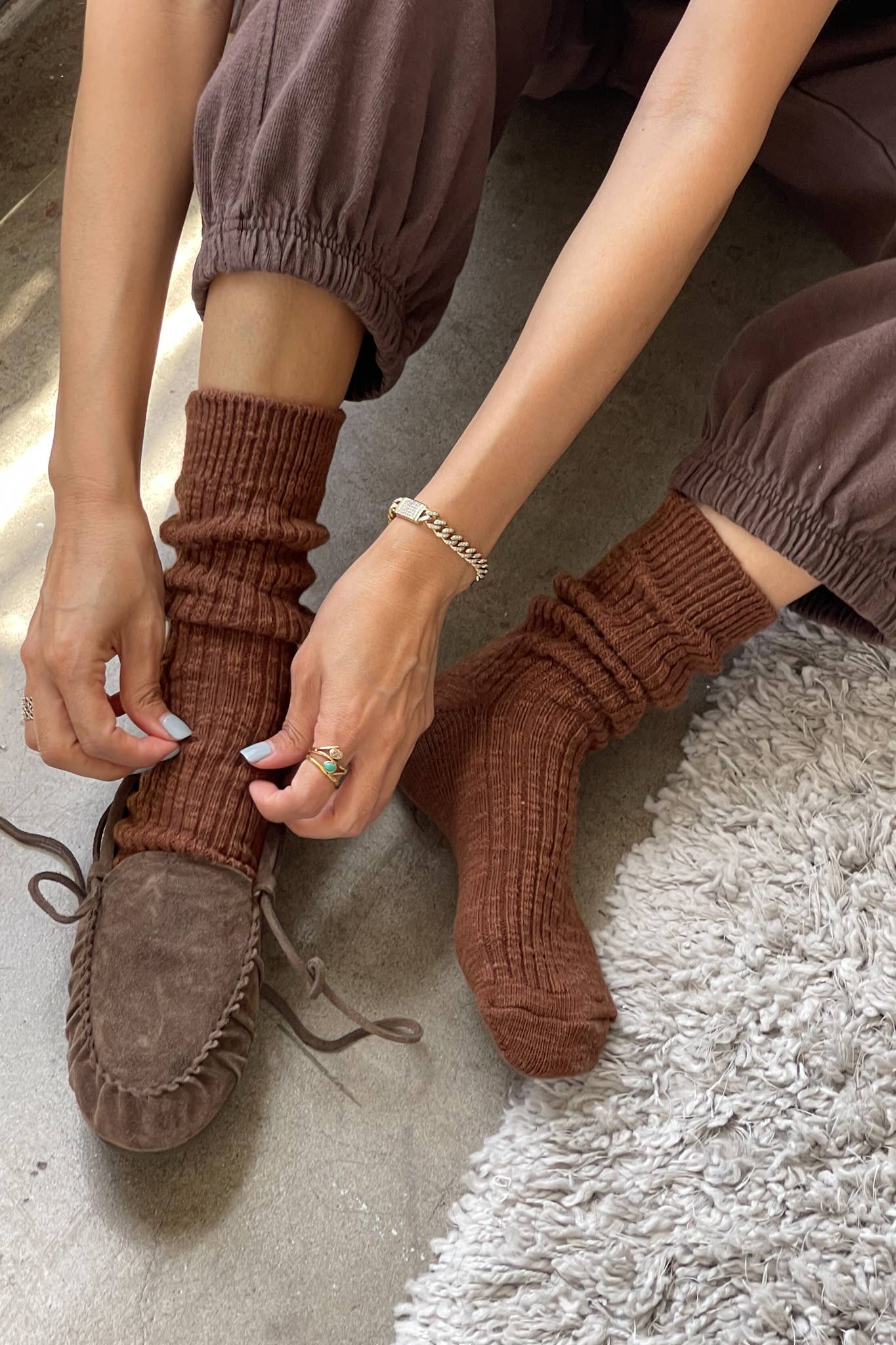 Cottage Socks: Oatmeal