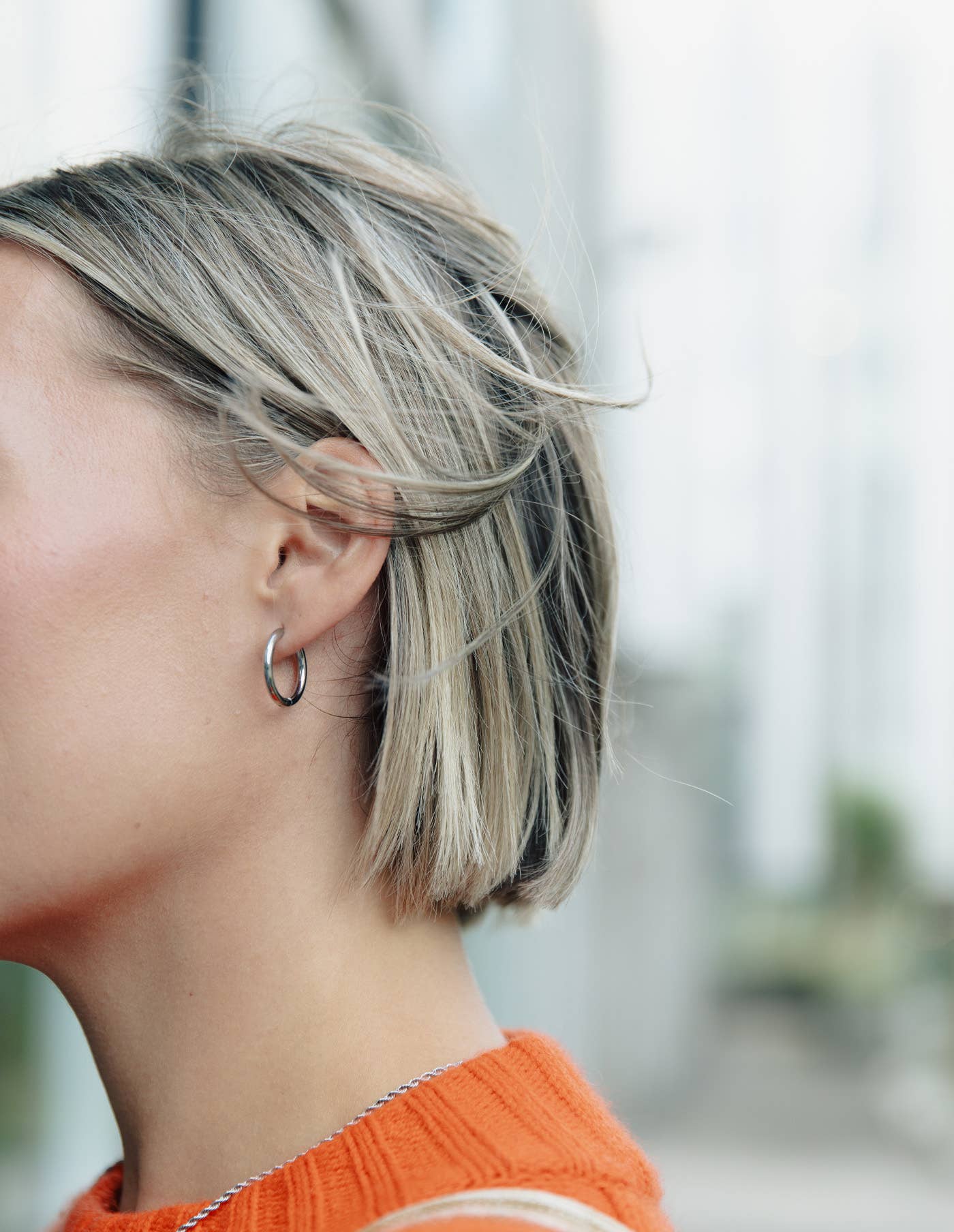 Silver Hoop Earrings - 1.5cm, Waterproof