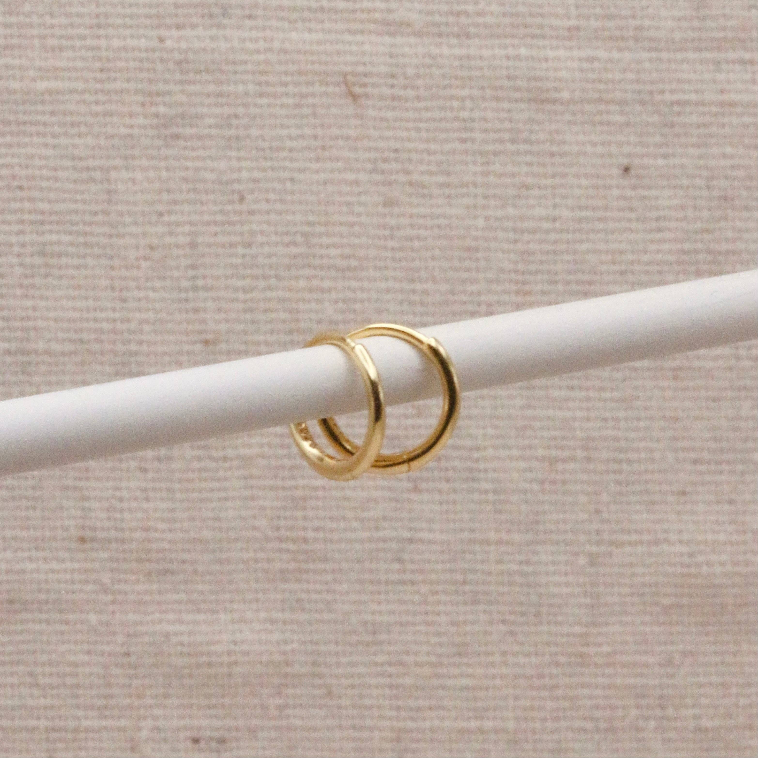 Gold Essential Huggie Hoops: Pair