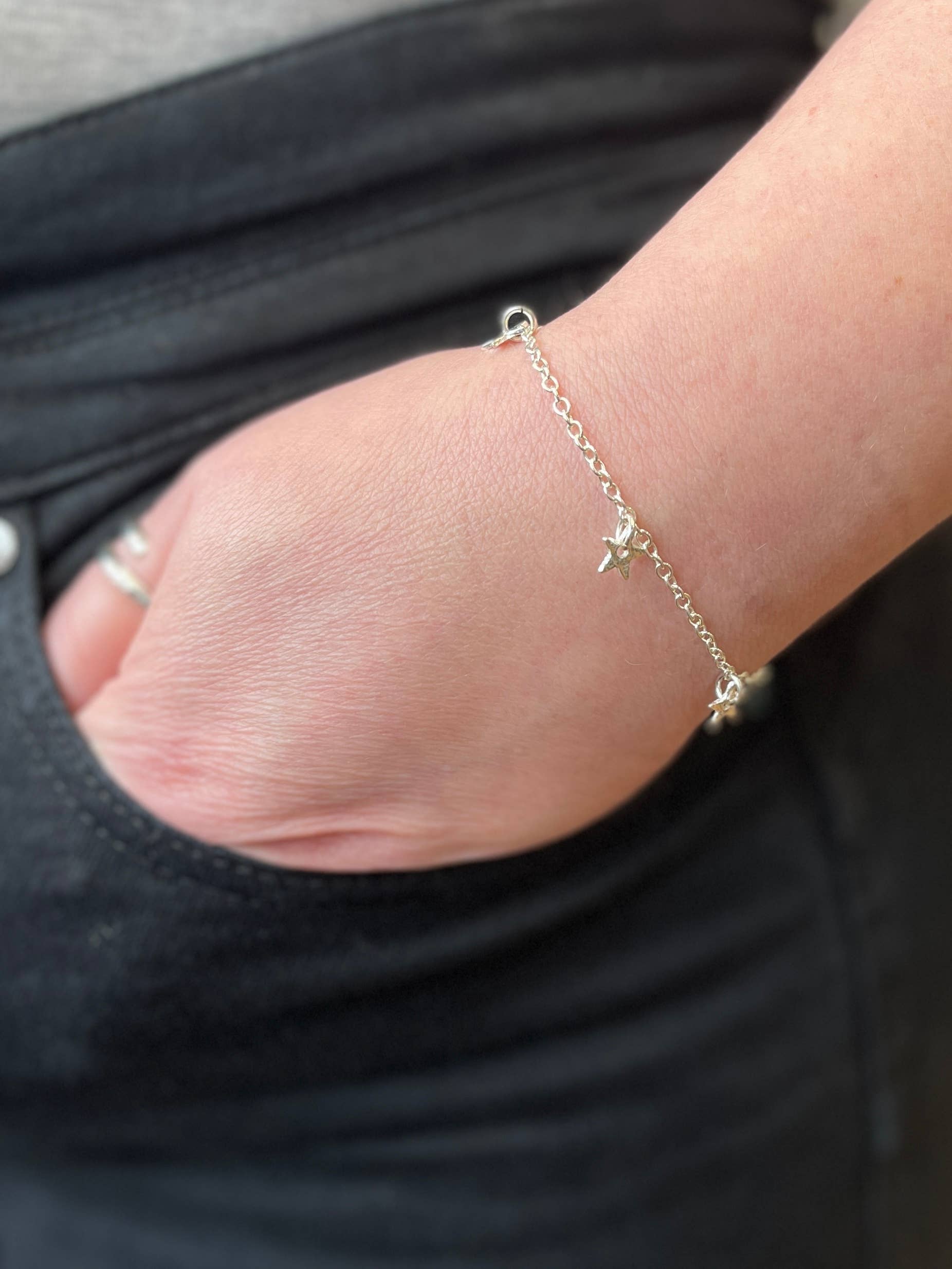 Sterling Silver Star Charm Bracelet