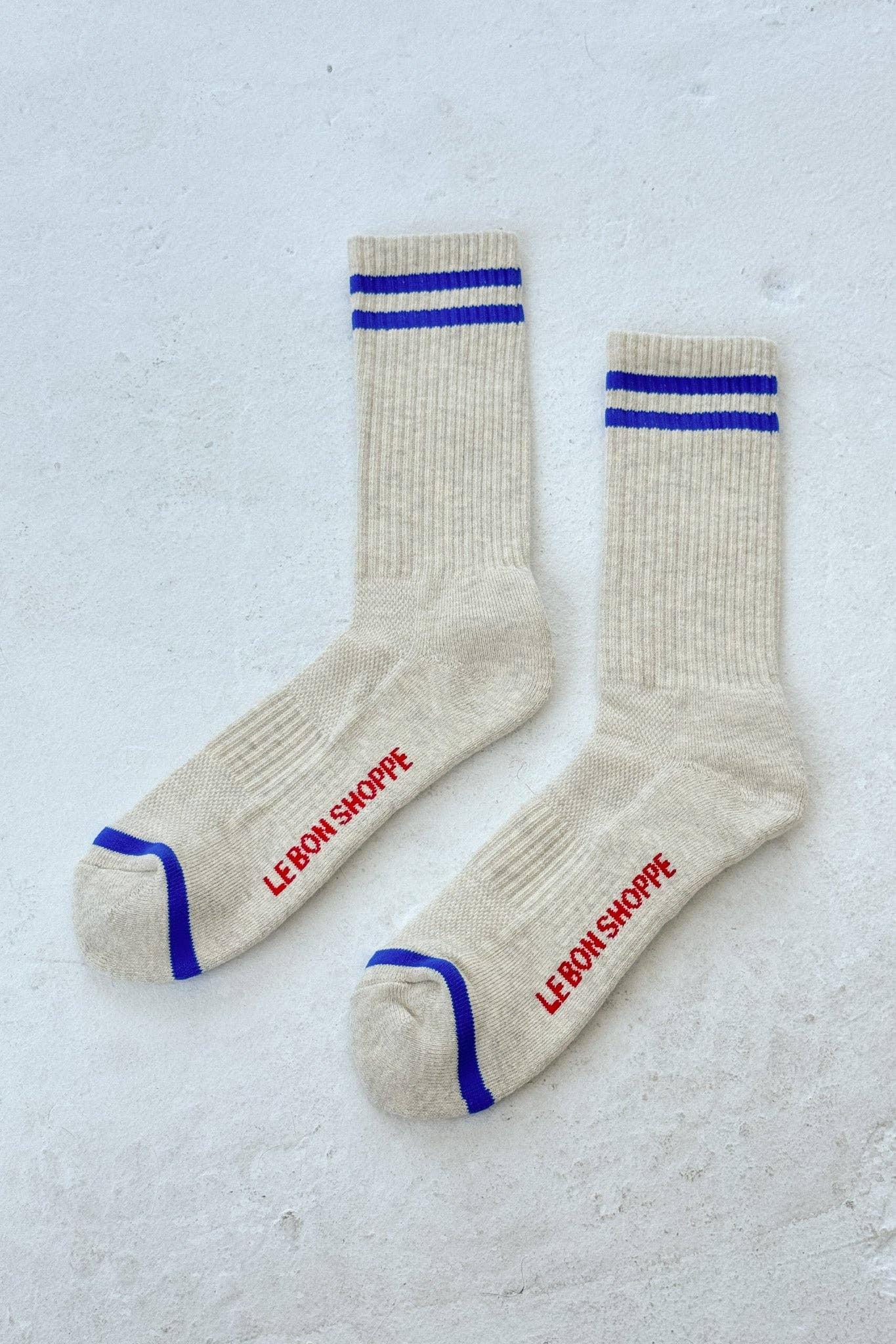 EXTENDED Boyfriend Socks: Parchment