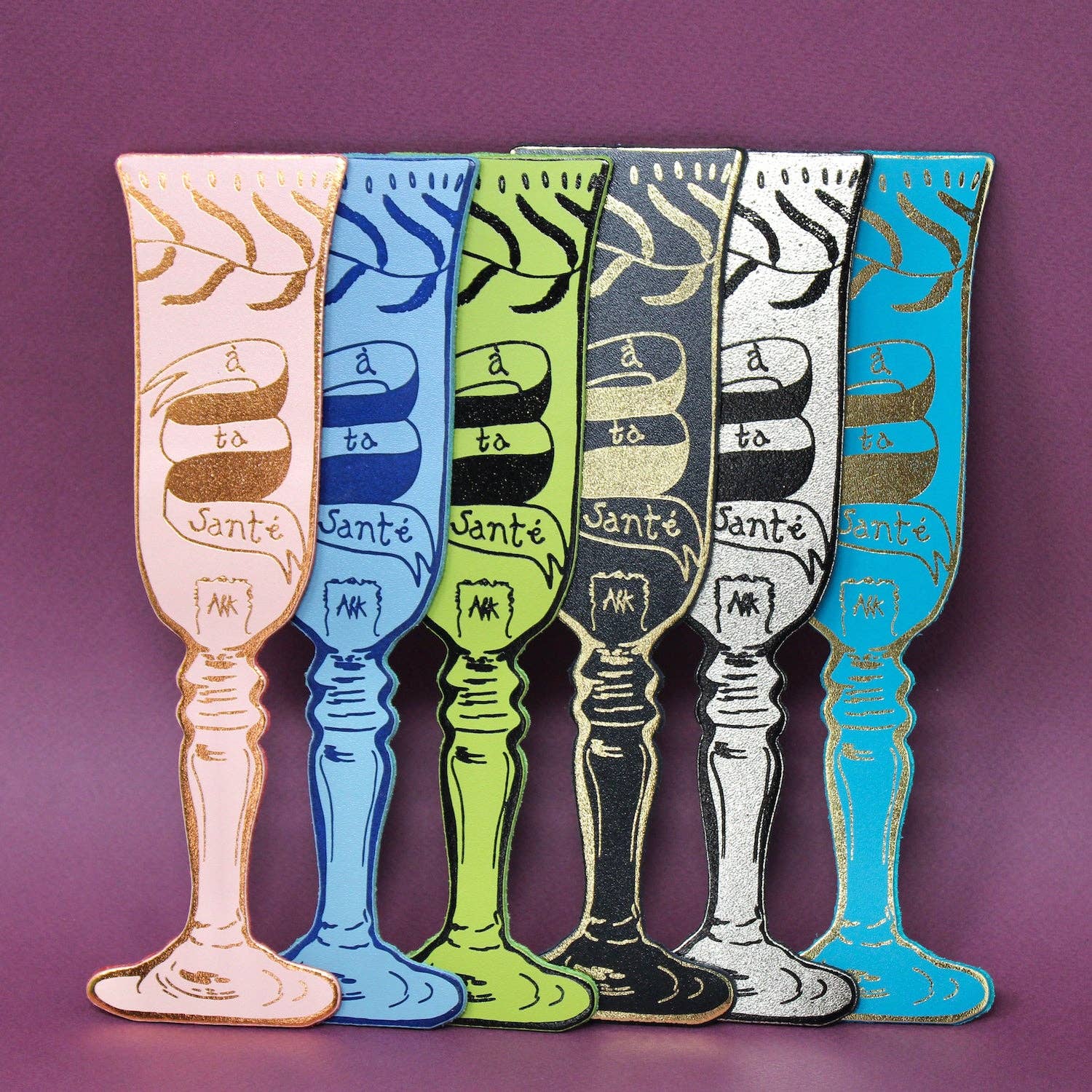 Wine Glass Bookmark: Turquoise