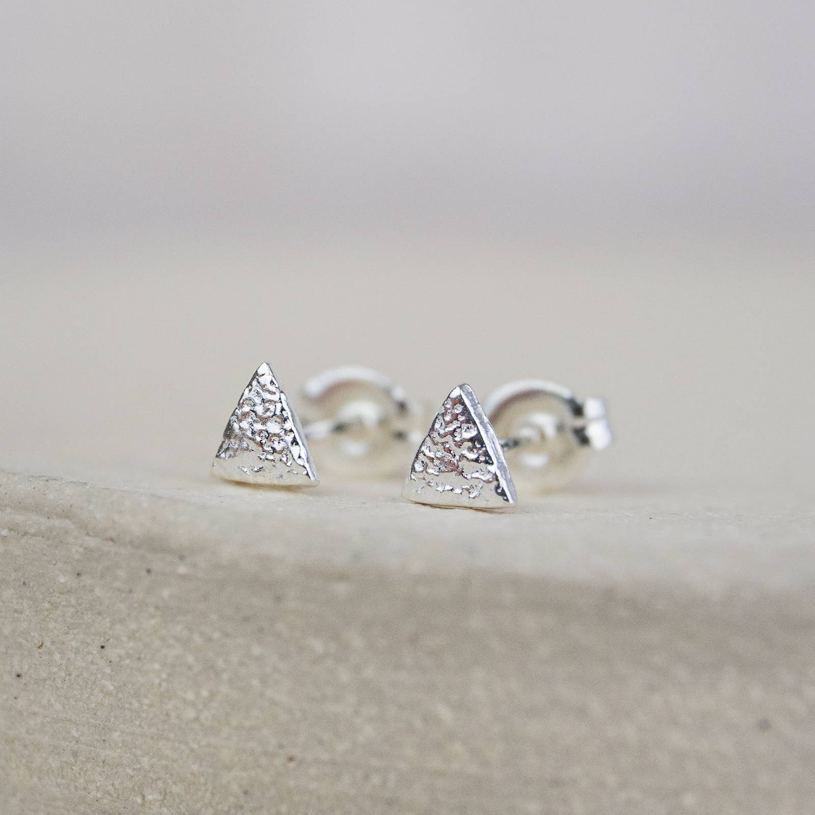 Sterling Silver Mini Triangle Studs