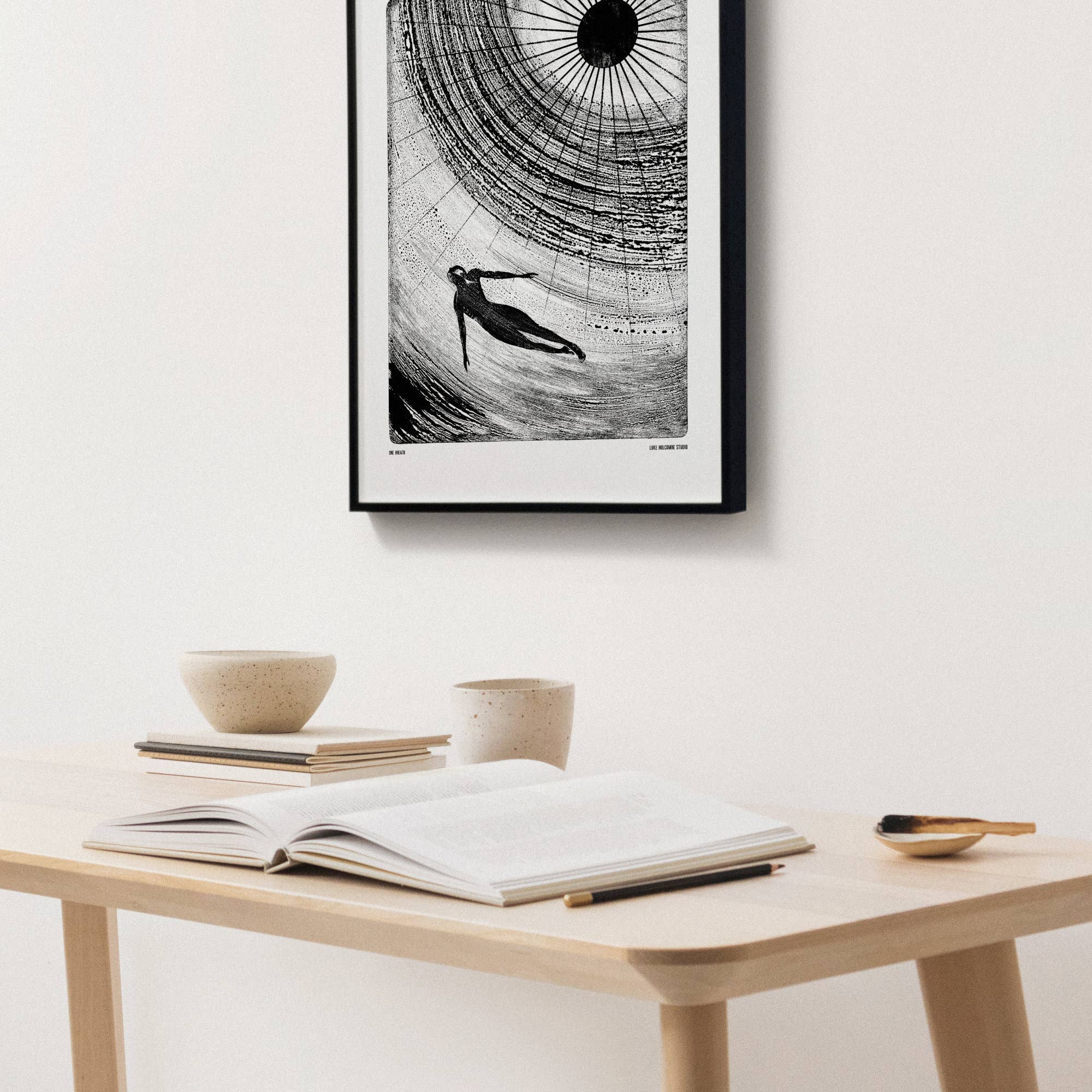 One Breath, Digital Print (A4, A3) Ocean Wild Swim Summer: A3
