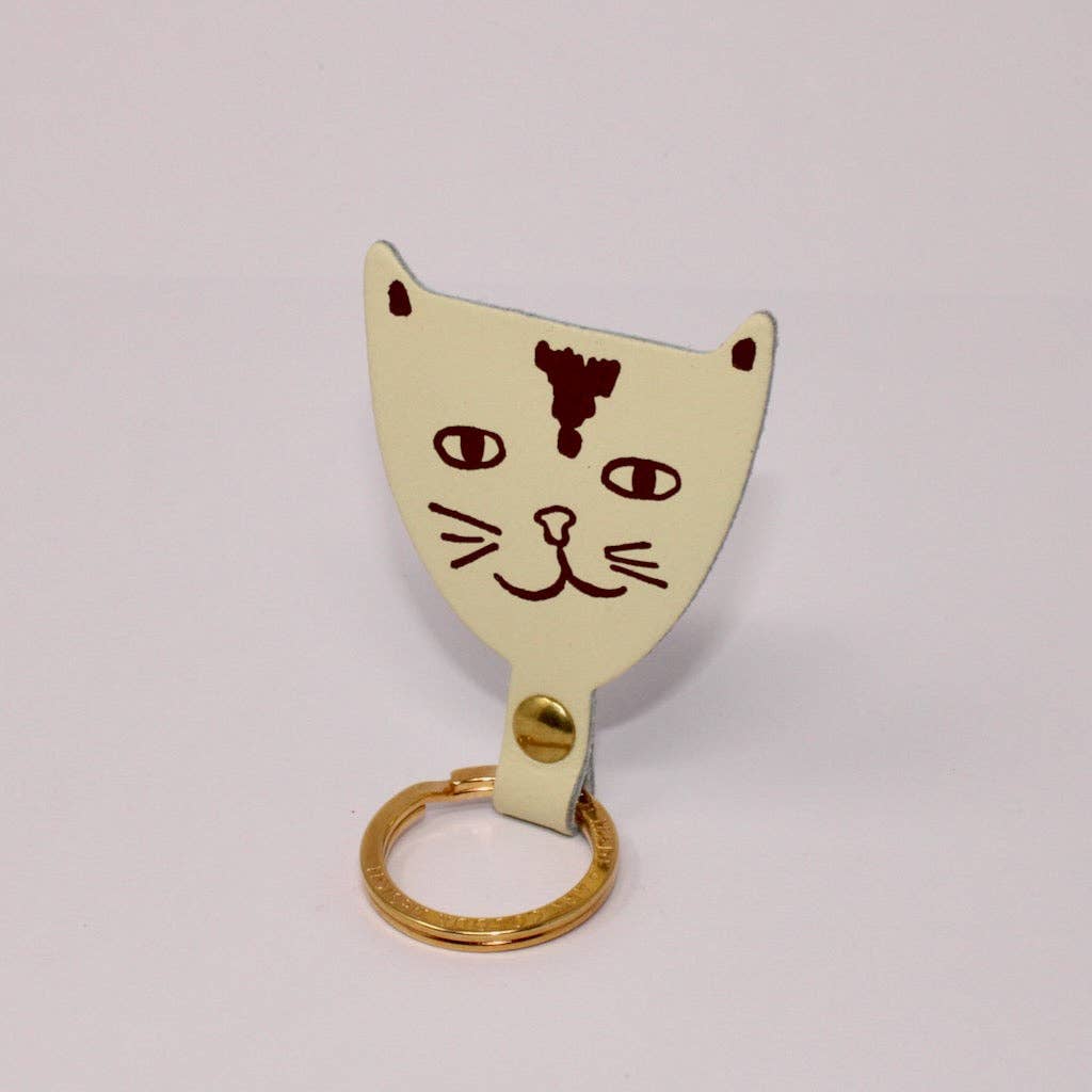 Cat Head Key Fob: Turquoise
