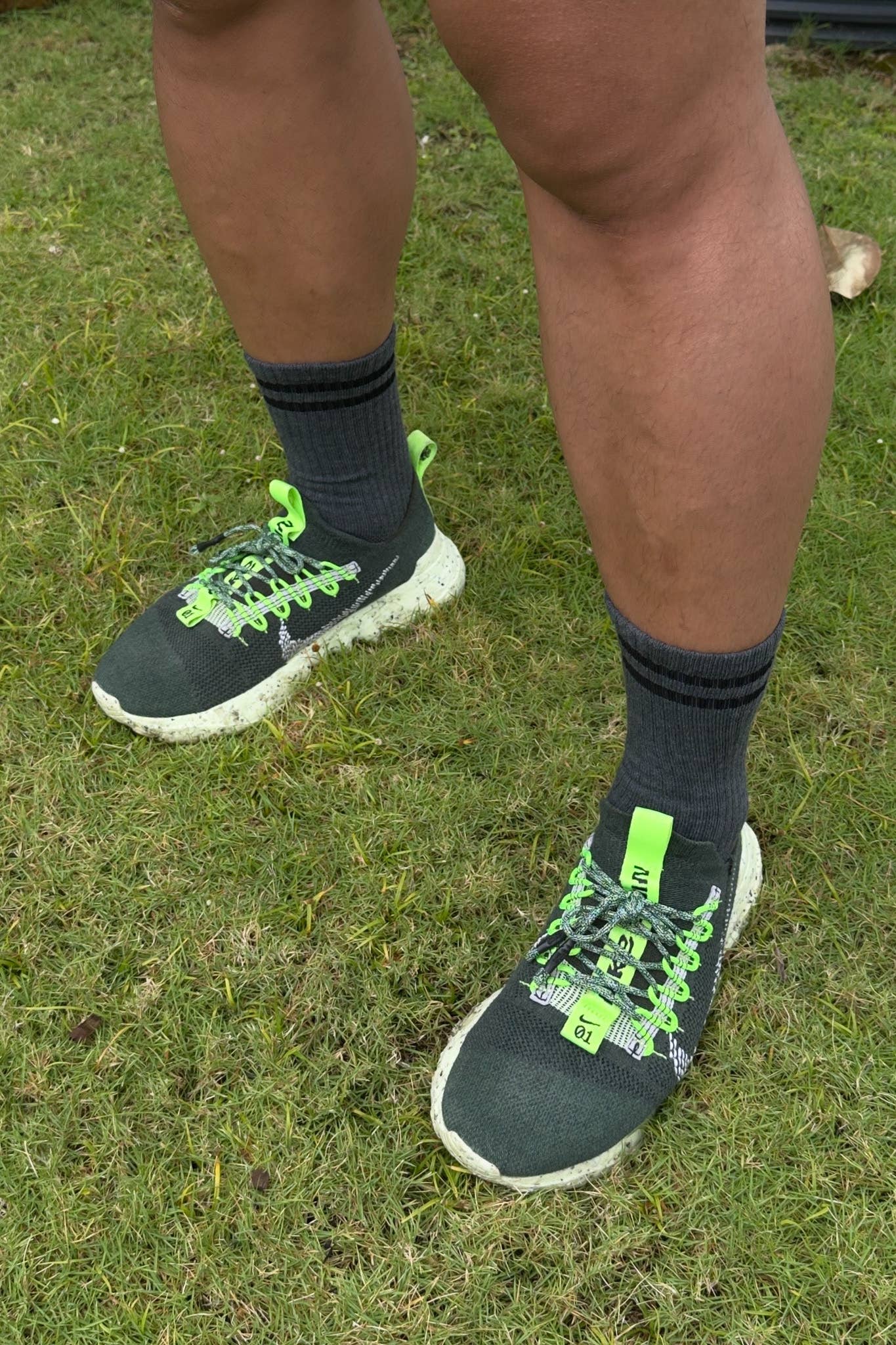 Extended Boyfriend Socks: Wood