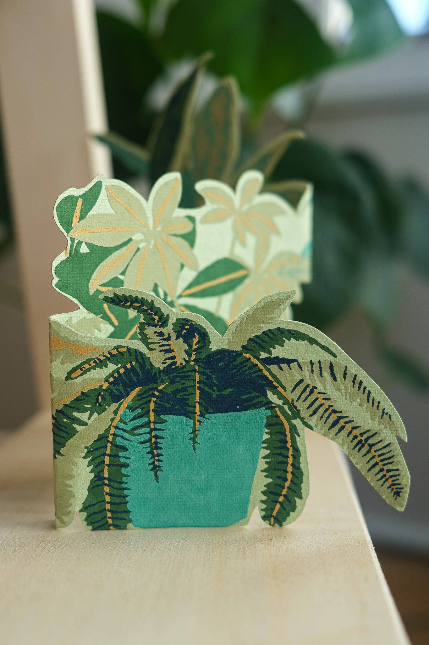 Plant Pot Concertina Greeting Card: C6