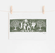 Wassail! riso print, pagan, autumn, tradition, apples, cider