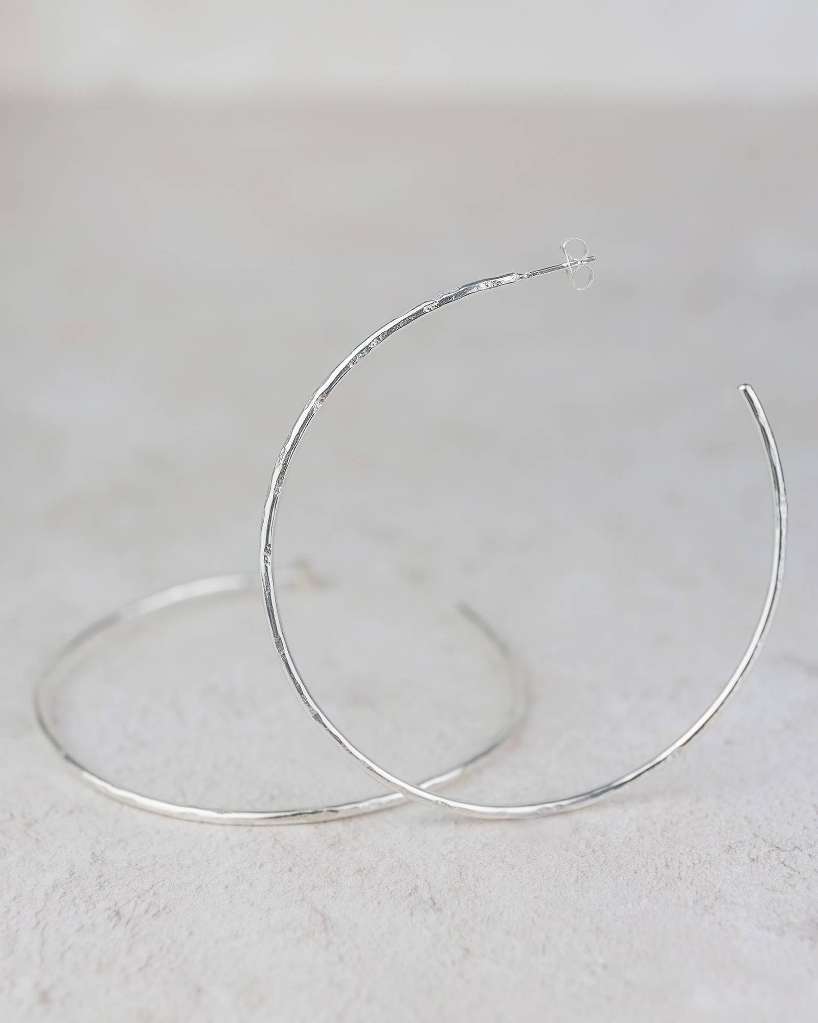 Sterling Silver Large Everyday Hoops