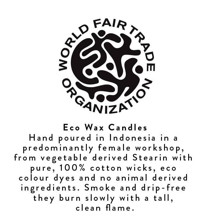 Striped Orange Flame, Venetian & Neyron Eco Dinner Candles, EACH
