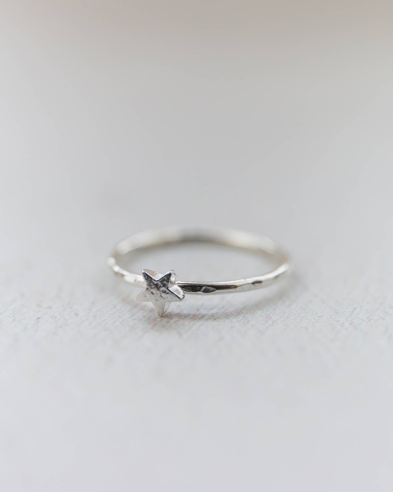 Sterling Silver Mini Star Ring : Large (P)