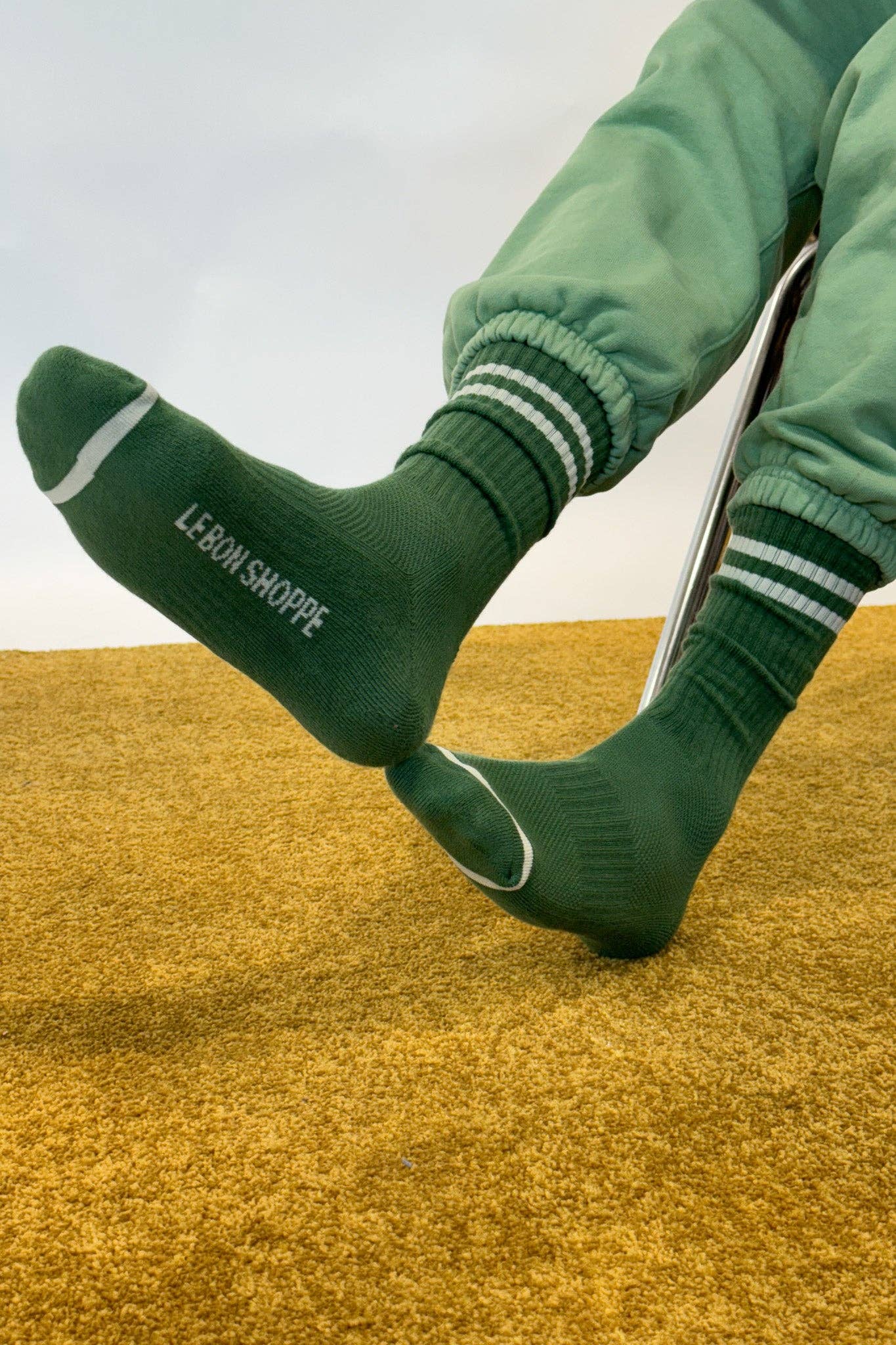 EXTENDED Boyfriend Socks: Parchment