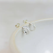 Sterling Silver Huggie Lace Hoops