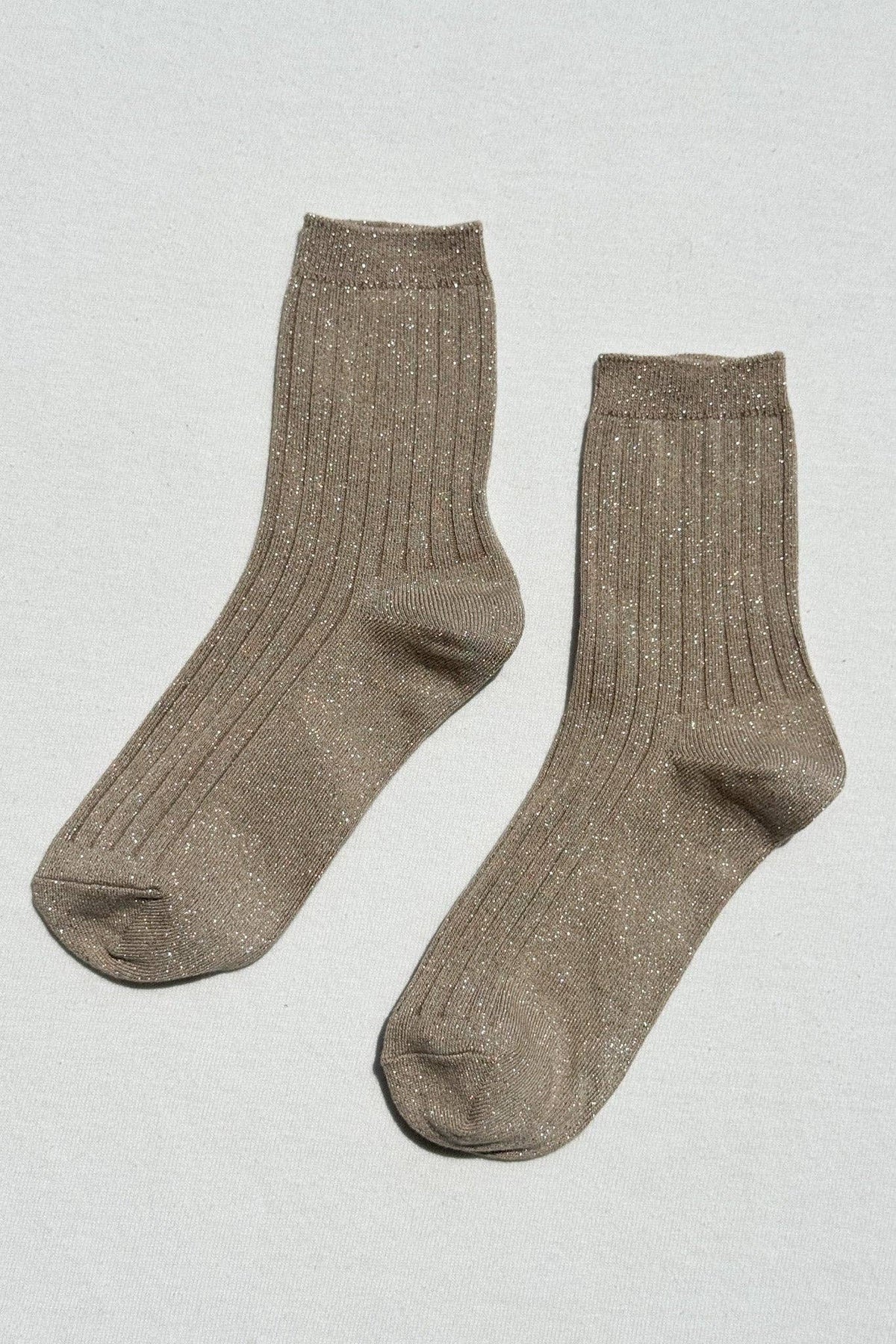 Her Socks - MODAL Lurex : Mustard Glitter