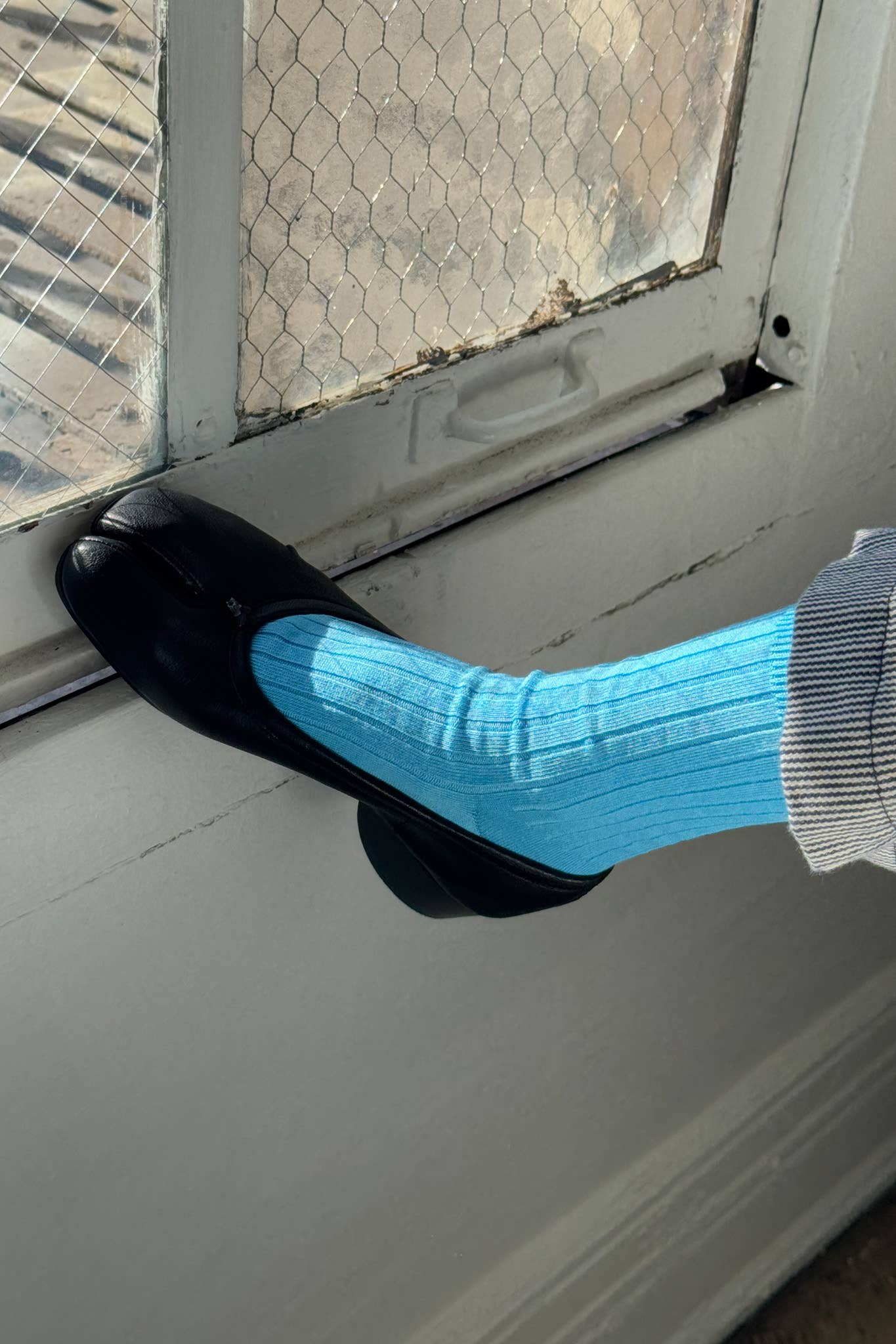Her Socks - Mercerized Combed Cotton Rib: Peacock