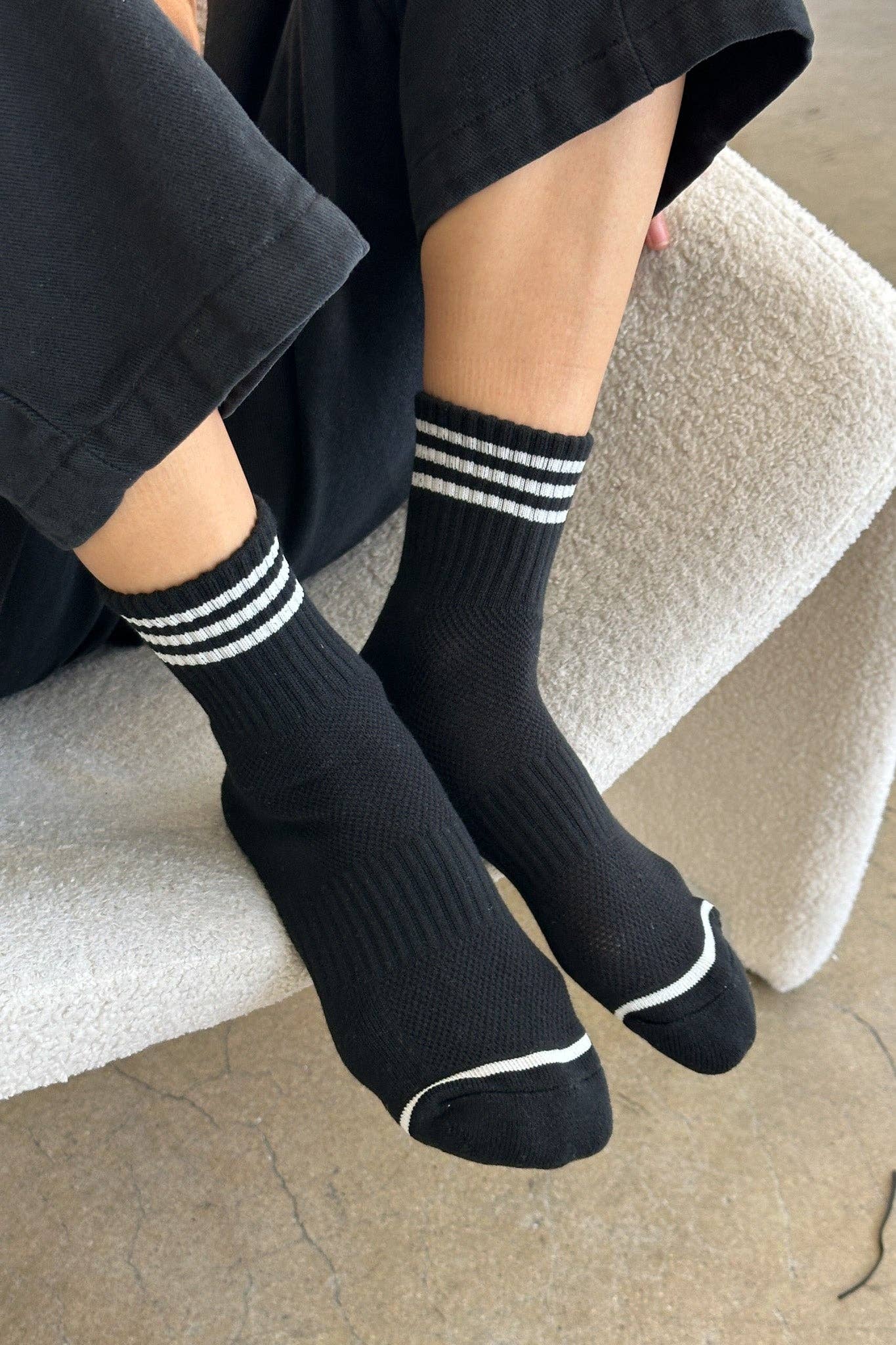 Girlfriend Socks: Egret