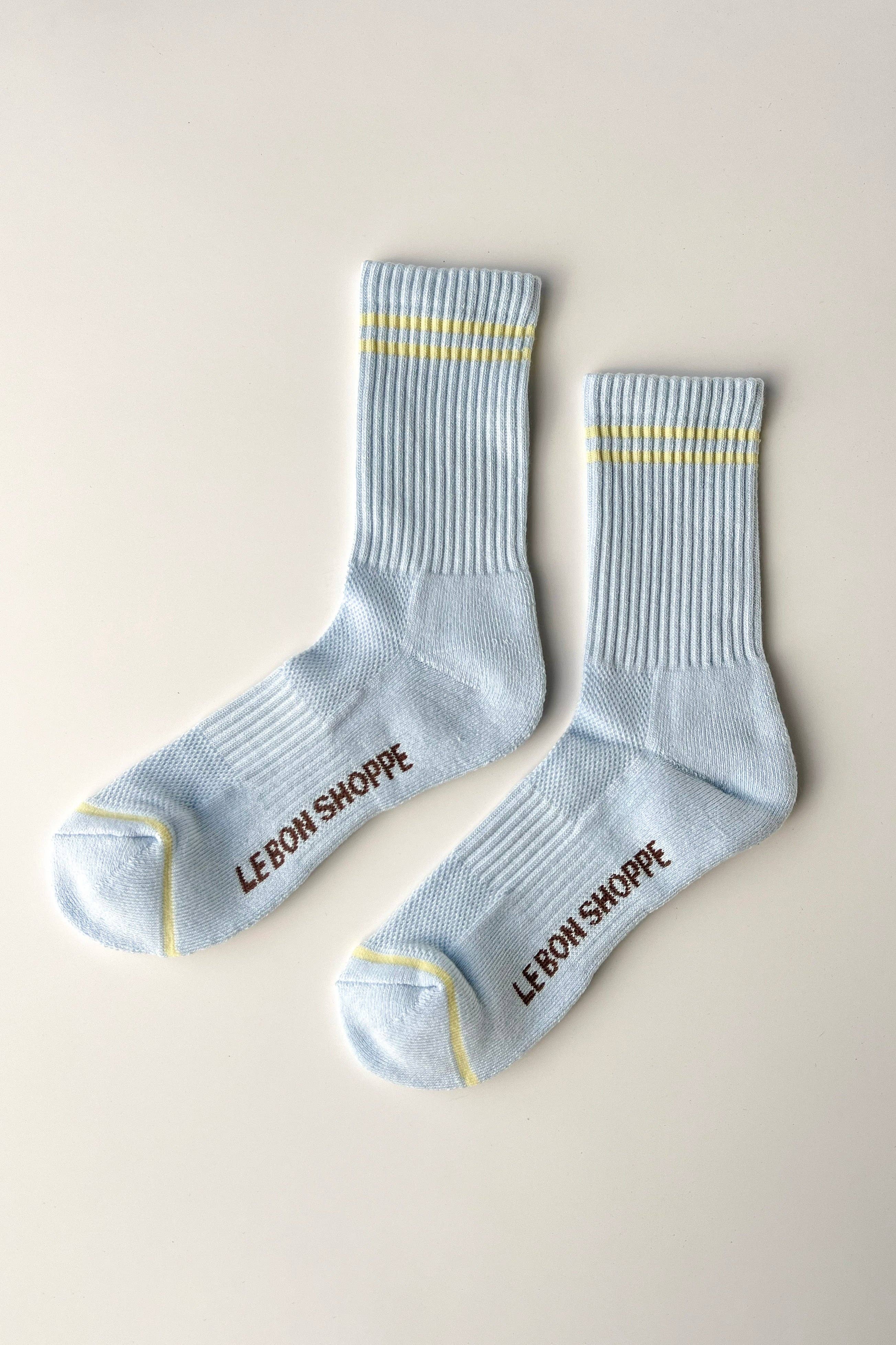 Boyfriend Socks: Pastel Sky