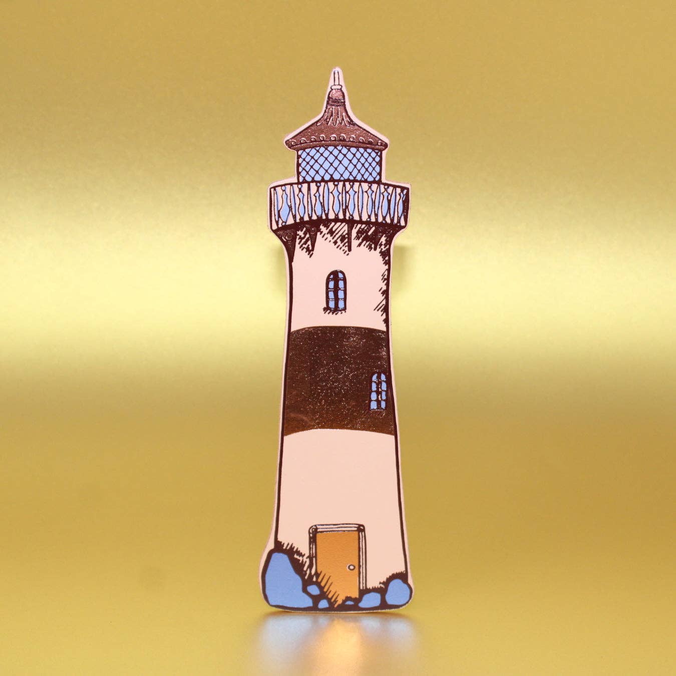 Lighthouse Bookmark: Peach
