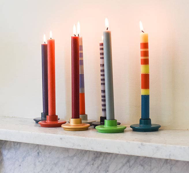Small Olive Green Candleholder: 3