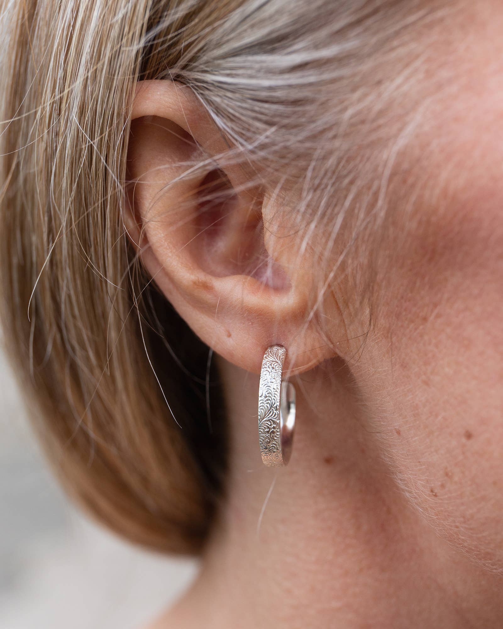 Sterling Silver Everyday Lace Hoops