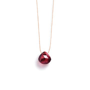 January Garnet Fine Cord Birthstone Necklace
