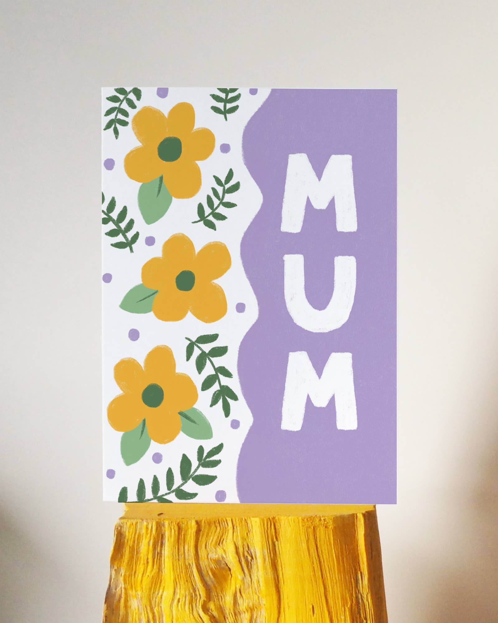 Mum - Purple & Yellow Flowers - Her - Mother's Day 