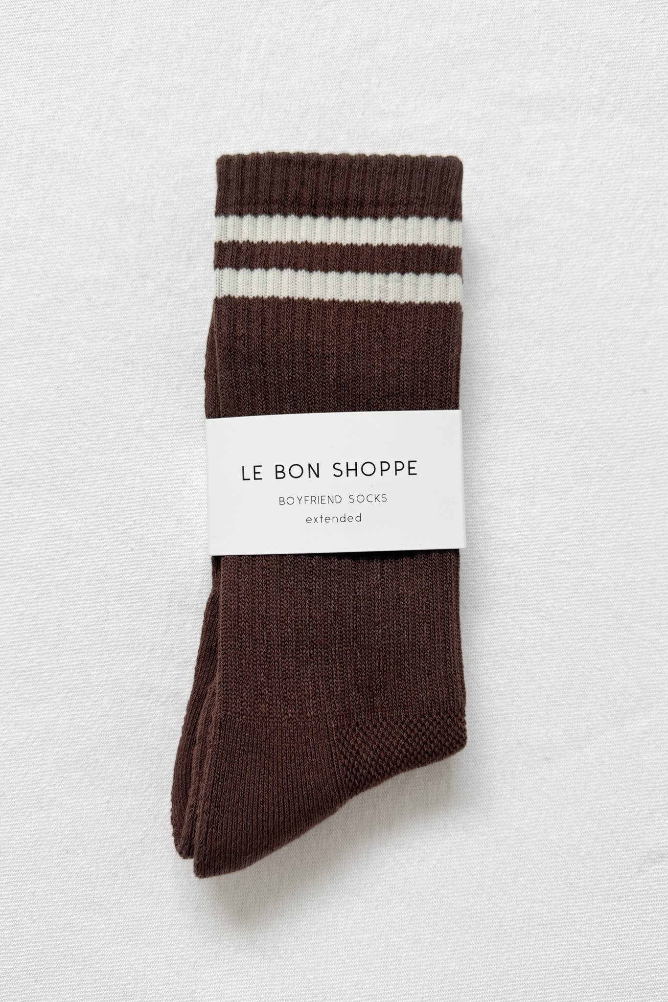 Extended Boyfriend Socks: Milk