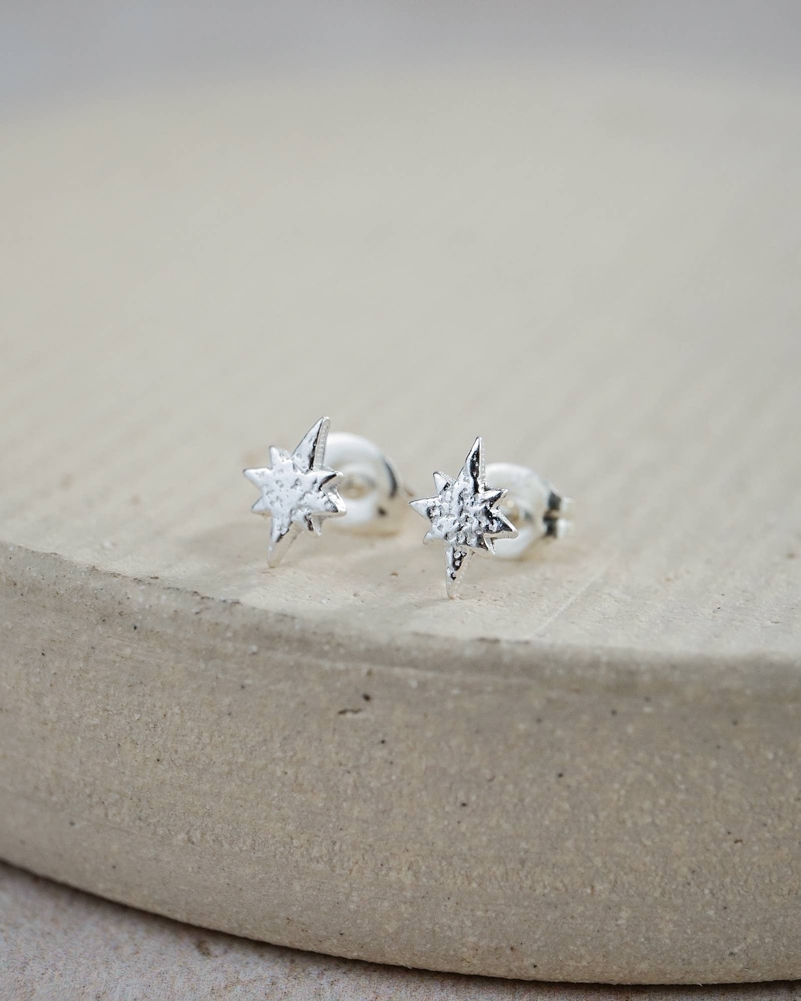 Sterling Silver Mini Starburst Studs