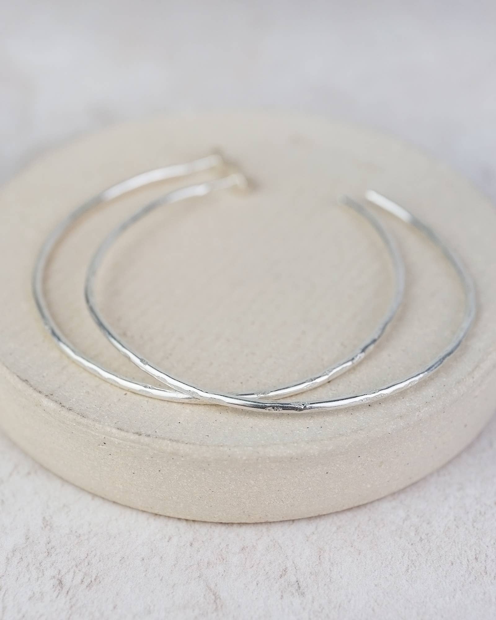 Sterling Silver Large Everyday Hoops